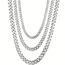 Load image into Gallery viewer, Titanium Stainless Steel Trendy Necklace Cuban Chain with Lobster Clasp
