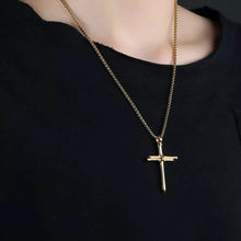 Load image into Gallery viewer, Titanium Steel Casting Steel Nails Cross Men's Pendant Punk Style
