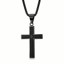 Load image into Gallery viewer, Titanium Steel Cross Prayer Pendant Necklace
