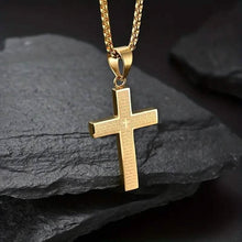 Load image into Gallery viewer, Titanium Steel Cross Prayer Pendant Necklace
