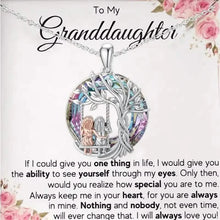 Load image into Gallery viewer, To My Granddaughter, Tree Of Life Sisters On The Swing Pendant Necklace
