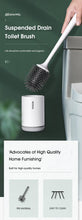 Load image into Gallery viewer, Toilet Brush and Holder Set No Dead Corners Wall-Mounted Toilet Brush Bathroom Accessories Set Toilet Brush And Bracket Set Non Slip Long Handle Soft Silicone Bristles Flexible Toilet Brush Head Wall-Mounted Drip-Proof
