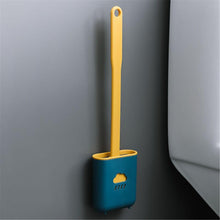 Load image into Gallery viewer, Toilet Brush Holder Sets Wall Hanging Household Floor Standing Soft Bristle Head Bathroom Cleaning Accessories Toilet Brush Set, Silicone Toilet Brush with Holder Wall Mounted With Toilet Bowl Brush And Holder Bendable Brush Head Holder Quickly Drying
