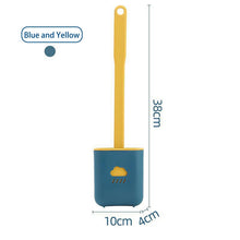 Load image into Gallery viewer, Toilet Brush Holder Sets Wall Hanging Household Floor Standing Soft Bristle Head Bathroom Cleaning Accessories Toilet Brush Set, Silicone Toilet Brush with Holder Wall Mounted With Toilet Bowl Brush And Holder Bendable Brush Head Holder Quickly Drying
