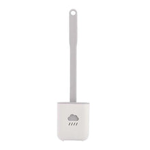 Load image into Gallery viewer, Toilet Brush Holder Sets Wall Hanging Household Floor Standing Soft Bristle Head Bathroom Cleaning Accessories Toilet Brush Set, Silicone Toilet Brush with Holder Wall Mounted With Toilet Bowl Brush And Holder Bendable Brush Head Holder Quickly Drying
