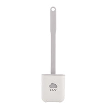 Load image into Gallery viewer, Toilet Brush Holder Sets Wall Hanging Household Floor Standing Soft Bristle Head Bathroom Cleaning Accessories Toilet Brush Set, Silicone Toilet Brush with Holder Wall Mounted With Toilet Bowl Brush And Holder Bendable Brush Head Holder Quickly Drying
