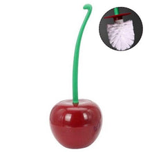 Load image into Gallery viewer, Toilet brush New Lovely Cherry Shape Lavatory Brush Toilet Brush Holder Set Toilet Cherry Shape Toilet Brush Standing Toilet Brush Set Compact Household Bathroom Cherry Toilet Brush
