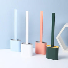 Load image into Gallery viewer, Toilet Brush Toilet Holder Set For Bathroom Flexible Soft Bristles Brushes With Drying Holder Set Bathroom Accessories Toilet Brush Set, Silicone Toilet Brush With Holder Wall Mounted With Toilet Bowl Brush And Holder Bendable Brush Head Holder Quickly
