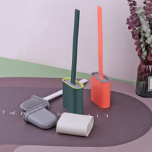 Load image into Gallery viewer, Toilet Brush Toilet Holder Set For Bathroom Flexible Soft Bristles Brushes With Drying Holder Set Bathroom Accessories Toilet Brush Set, Silicone Toilet Brush With Holder Wall Mounted With Toilet Bowl Brush And Holder Bendable Brush Head Holder Quickly
