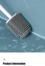 Load image into Gallery viewer, Toilet Brush With Holder Set Long Handled Flex Rubber Silicone Drain Cleaner Brush Wall Mounted Bathroom Accessories Wall Toilet Brush And Holder Set Flexible Toilet Bowl Cleaner Brush With Silicone Bristles Bendable Brush Head To Clean Toilet
