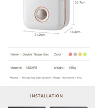 Load image into Gallery viewer, Toilet Paper Holder Stand Wall Mounted Waterproof Paper Towel Dispenser Holder Tissue Box Toilet Roll Holder For Toilet Paper Toilet Paper Roll Holder With Shelf And Drawer Adhesive Bathroom Tissue Box Holder Wall Mount Facial Toilet Tissue Paper Storage
