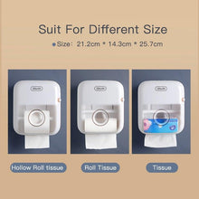 Load image into Gallery viewer, Toilet Paper Holder Stand Wall Mounted Waterproof Paper Towel Dispenser Holder Tissue Box Toilet Roll Holder For Toilet Paper Toilet Paper Roll Holder With Shelf And Drawer Adhesive Bathroom Tissue Box Holder Wall Mount Facial Toilet Tissue Paper Storage
