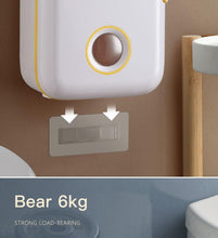 Load image into Gallery viewer, Toilet Paper Holder Stand Wall Mounted Waterproof Paper Towel Dispenser Holder Tissue Box Toilet Roll Holder For Toilet Paper Toilet Paper Roll Holder With Shelf And Drawer Adhesive Bathroom Tissue Box Holder Wall Mount Facial Toilet Tissue Paper Storage
