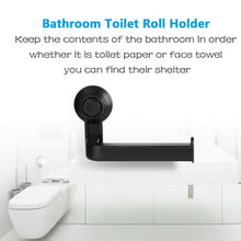Load image into Gallery viewer, Toilet Paper Holder Super Storage Suction Cup Wall Mount Removable Rack Suction Cup Toilet Paper Holder  Wall Mount Plastic Tissue Roll Dispenser For Bathroom And Kitchen
