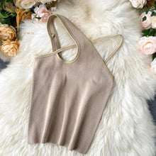 Load image into Gallery viewer, Top fashion cute women summer  cross sleeveless crop top cute fashion styles classy top
