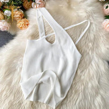 Load image into Gallery viewer, Top fashion cute women summer  cross sleeveless crop top cute fashion styles classy top
