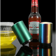 Load image into Gallery viewer, Automatic Beer Bottle Opener Magnet Beer Opener Stainless Steel Push Down Opener Wine Beer Soda Cap Opener Kitchen Accessories
