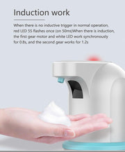 Load image into Gallery viewer, Touchless Automatic Soap Dispenser USB Charging Smart Foam Machine Infrared Sensor Foam Soap Dispenser Hand Sanitizer Touchless Commercial Easy Refill Soap &amp; Sanitizer Holder Hand Free Sensor Wall Mount Adjustable Liquid Gel
