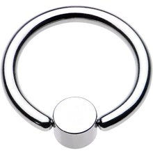 Load image into Gallery viewer, 12G 1/2 Clear Gem 5mm Disc BCR Captive Ring

