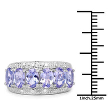 Load image into Gallery viewer, 2.64 Carat Genuine Tanzanite .925 Sterling Silver Ring
