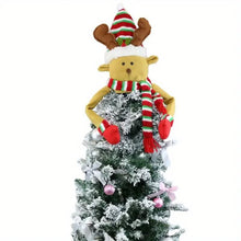 Load image into Gallery viewer, Traditional Wool Festive Christmas Tree Top Star and Snowman Decoration
