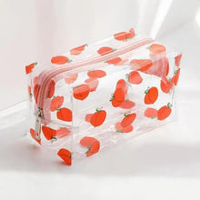 Load image into Gallery viewer, Transparent Flower Print Pencil Case For Students Classic Stationery Case Large Capacity Pencil Bag
