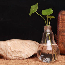Load image into Gallery viewer, Transparent Glass Bulb Lamp Shape Flower Water Plant Hanging Vase Hydroponic Container Pot For Home Wedding Decoration for Wedding Living Room, Office Party Gift Vase
