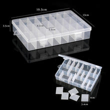 Load image into Gallery viewer, Transparent Plastic Storage Jewelry Box Compartment Adjustable Container For Beads Earring Box For Jewelry Rectangle Box Case Storage Container for Jewelry Beads Earring
