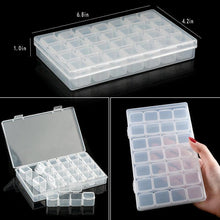 Load image into Gallery viewer, Transparent Plastic Storage Jewelry Box Compartment Adjustable Container For Beads Earring Box For Jewelry Rectangle Box Case Storage Container for Jewelry Beads Earring
