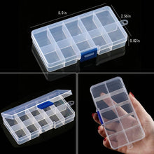 Load image into Gallery viewer, Transparent Plastic Storage Jewelry Box Compartment Adjustable Container For Beads Earring Box For Jewelry Rectangle Box Case Storage Container for Jewelry Beads Earring

