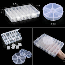 Load image into Gallery viewer, Transparent Plastic Storage Jewelry Box Compartment Adjustable Container For Beads Earring Box For Jewelry Rectangle Box Case Storage Container for Jewelry Beads Earring
