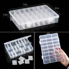 Load image into Gallery viewer, Transparent Plastic Storage Jewelry Box Compartment Adjustable Container For Beads Earring Box For Jewelry Rectangle Box Case Storage Container for Jewelry Beads Earring

