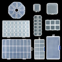Load image into Gallery viewer, Transparent Plastic Storage Jewelry Box Compartment Adjustable Container For Beads Earring Box For Jewelry Rectangle Box Case Storage Container for Jewelry Beads Earring
