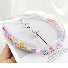 Load image into Gallery viewer, Transparent Quicksand Headbands for Children Kids Girls Fashion Glitter Sequin Teeth Hairbands Bezel Hair Hoops Gorgeous Hair Accessories For Women
