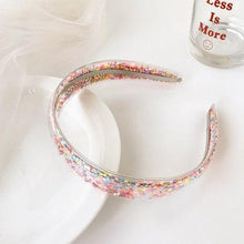 Load image into Gallery viewer, Transparent Quicksand Headbands for Children Kids Girls Fashion Glitter Sequin Teeth Hairbands Bezel Hair Hoops Gorgeous Hair Accessories For Women
