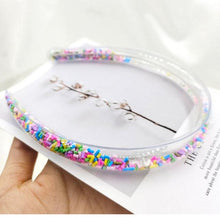 Load image into Gallery viewer, Transparent Quicksand Headbands for Children Kids Girls Fashion Glitter Sequin Teeth Hairbands Bezel Hair Hoops Gorgeous Hair Accessories For Women
