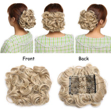 Load image into Gallery viewer, Trending LARGE Comb Clip In Curly Hair Extension Synthetic Hair Pieces Chignon Women Updo Cover Hairpiece Extension Hair Bun Clip in Hair Extension For Volumized Hair Buns For Girls
