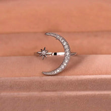 Load image into Gallery viewer, Trendy Cuff Ring Moon and Sun Design
