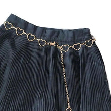Load image into Gallery viewer, Trendy Heart Shaped Design Body Long Chain Ladies Belts Modern Metal Waist Chain Love Belts For Women

