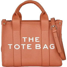 Load image into Gallery viewer, Trendy Leather Tote Bag Small Personalized Top Handle Crossbody Handbags
