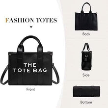 Load image into Gallery viewer, Trendy Leather Tote Bag Small Personalized Top Handle Crossbody Handbags
