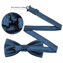 Load image into Gallery viewer, Trendy Patterned Silk Jacquard Plaid Bowtie With  Pocket Square And Cufflinks Set For Men Unique  Butterfly Party Wedding Casual Business Bowtie For Men
