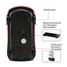 Load image into Gallery viewer, Trendy Sport Car Wireless Mouse 1200DPI Optical 3D Car Design Gaming Mice USB Computer Mouse For Laptop PC Desktop
