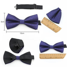 Load image into Gallery viewer, Trendy Tiny Dots Print Bowtie With Pocket Square And Cufflinks Set For Men Retro  Butterfly Party Wedding Bowties Without Box Stylish Ties Gift
