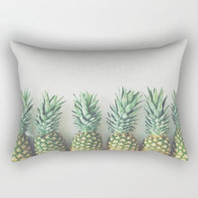 Load image into Gallery viewer, Tropical Plants Flowers Beauty Pattern Pillow Covers Short Plush Tropical Palm Leaves Throw Pillow Cover Summer Exotic Jungle Plant Tropical Palm On The Geometric Cotton LinGEOen Decorative Rectangular Pillowcase Rectangle Small Pillow Cases
