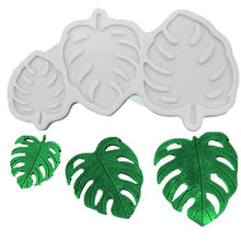 Load image into Gallery viewer, Tropical Theme Palm Leaves Leaf Fondant Tools Gummy Silicone Molds Cake Decorating Mould Gumpaste Craft Baking Pan Leaves Silicone Fondant Mold Tropical Leaf Leafage Cake Decorating Mold
