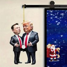 Load image into Gallery viewer, Trump &amp; Musk Acrylic Hanging Ornament
