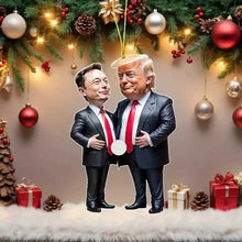 Load image into Gallery viewer, Trump &amp; Musk Acrylic Hanging Ornament

