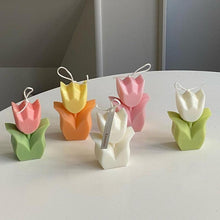 Load image into Gallery viewer, Tulip Candle Aroma Decoration Wedding Souvenir Birthday Gift Decoration Candles Handmade Delicate Tulip Flower Shape Candle  Perfect for Birthday Party Wedding Spa Home Decor
