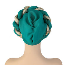 Load image into Gallery viewer, Turbans Pleated Soft Beanie Headwrap Lightweight African Hat Arab Wrap Elegant Muslim Turban Scarf Women Hijabs Hair Accessories Cap bonnet for Women
